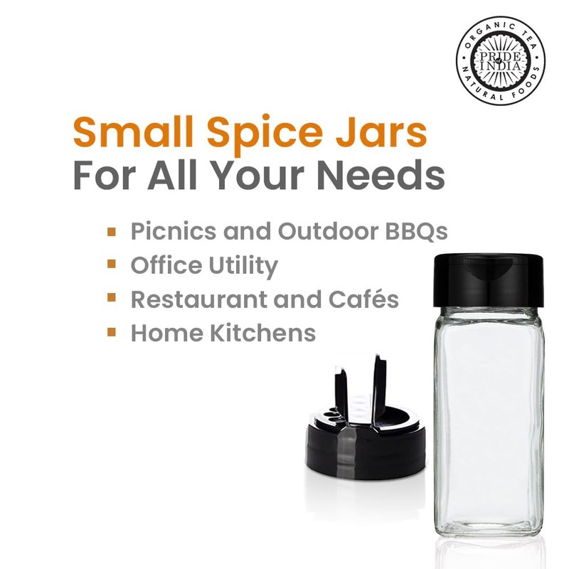 Clear Plastic Spice Jars w/Sifter Caps (Food Grade - BPA