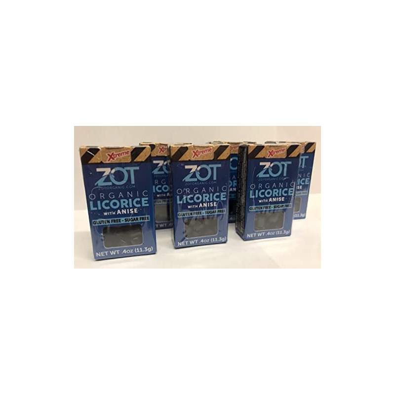 ZOT 100% Organic Licorice with Anise, 0.4-Ounce Flip Top Boxes,