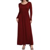 HAOMEILI Women's Long Sleeve Loose Plain Long Maxi Casual Dresses