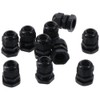 Fudeshe Conduit Fittings,Strain Relief Cord Connector 10 Pcs Plastic Black