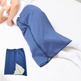 Elderly patients' deep sleep waterproof mat wet skirt skirt blue L