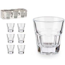 6-tlg. Set Schnapsgläser mit schwerem Glasboden - Schnapsbecher - Pinnchen - Shotgläser - Stamperl