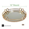 LINDLEMANN Decorative Tray - Metal Mirrored Vanity Tray with Distinctive