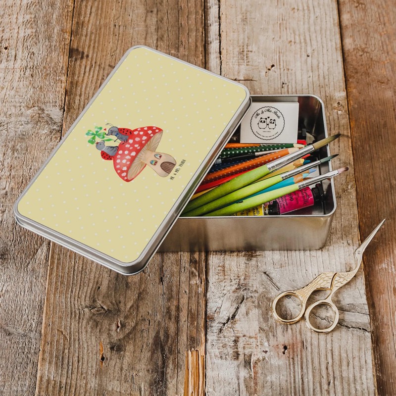 Mr. & Mrs. Panda Metal Tin Rectangular Ladybird Toadstool Gift