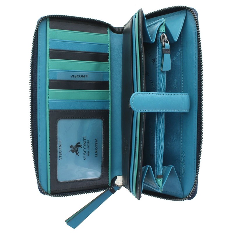 VISCONTI Bora Bora BR76 Leather Wallet with Zip and RFID
