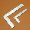Stainless Steel L-Shaped Carpenter Square, 90-Degree Ruler, Professional Engineering Tool