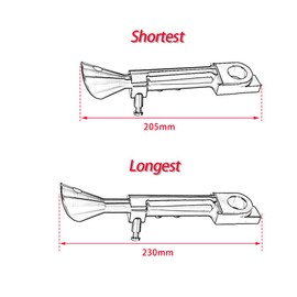 Lorababer CNC Aluminum Adjustable Length Leg Prop Kickstand Foot Side Stand Parking Rack Supporter for 2009-2016 Yamaha Vmax 1200 2010 2011 2012 2013 2014 2015 (Black)