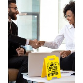 Funny Math Teacher Desk Decor of Course I Have Problems Desk Sign Office Classroom Decorations Humor Gag Gifts for Math Teachers Professors Tutors Educators