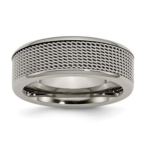 The Men's Jewelry Store Titanium with Base Stainless Steel Mesh
