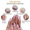 ANCLLO 100PCS Clear Gel Nail Mold Full Cover Dual Nail