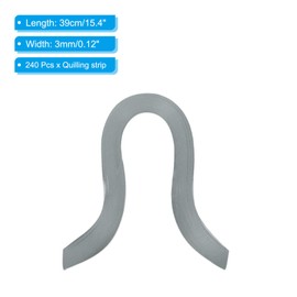 PATIKIL 240pcs Quilling Strips Paper, 3mm x 39cm Origami Paper Quilling Kits for Adults Beginner Art DIY Craft Christmas, Grey