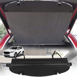 CARORMOKE Retractable Cargo Cover 2020-2024 Black Compatible with 2017-2019 Mazda Cx-5(Upgrade Version : Including a Small Flap)