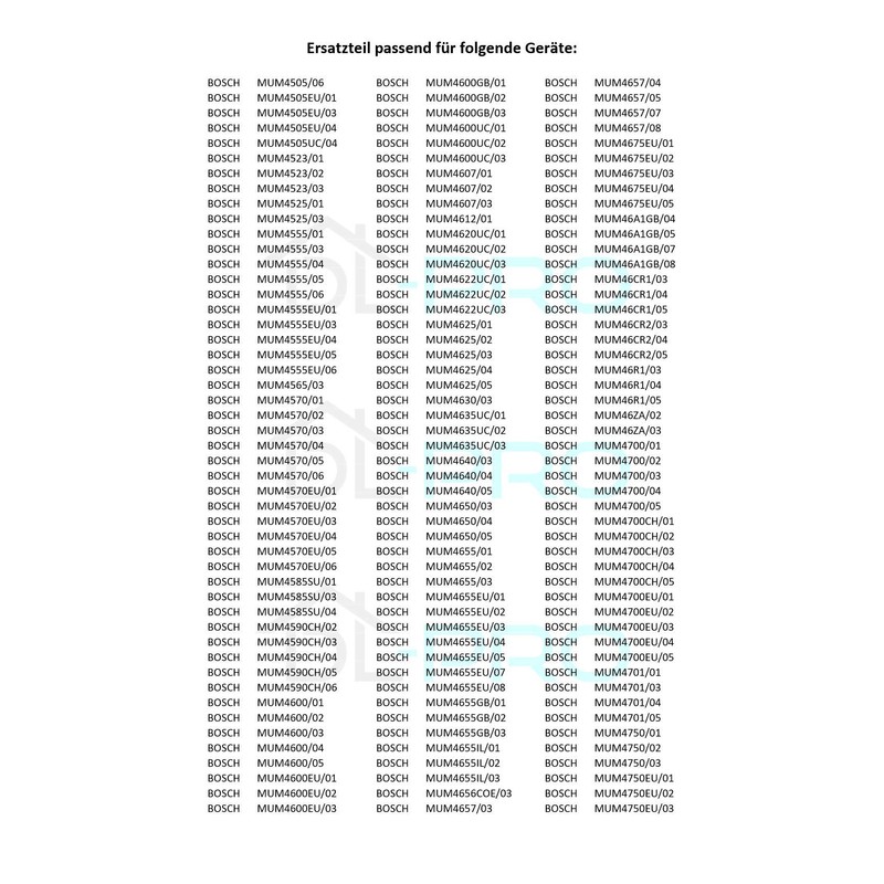 DL-pro Dough Deflector Dough Hook Scraper Suitable for Bosch Siemens