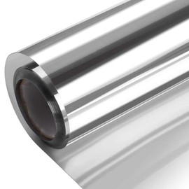 One Way Window Film Daytime Privacy Heat Control Window Film Anti UV Reflective Static Cling Film, Window Tint for Home and Office Silver 23.6 x 78.7 Inch