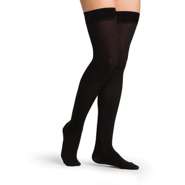 Sigvaris Essential 863 Opaque Women's Closed Toe Thigh Highs w/Grip