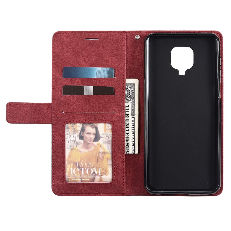 Grand Eletronics Leather Wallet Case for Xiaomi Redmi Note 9