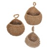 Levemolo 3pcs Wall Hanging Teardrop Baskets Rustic Vegetable and Fruit