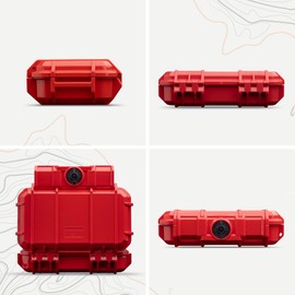 Evergreen 56 Waterproof Dry Box Protective Case - Travel Safe/Mil Spec/USA Made - for Tackle Organization of Cameras, Phones, Camping, Fishing, Hiking, EDC, Water Sports, Knives (Red)