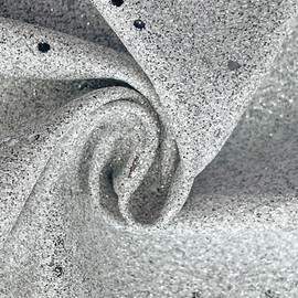 ONEART | Shiny Glitter Faux Leather Fabric Sold by The Yard, Used in Sewing Crafts, for Handicraft Accessories, White