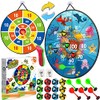 MZJAUVF Children's Dartboard, 66 cm, Dartboard, Foldable with 12 Sticky