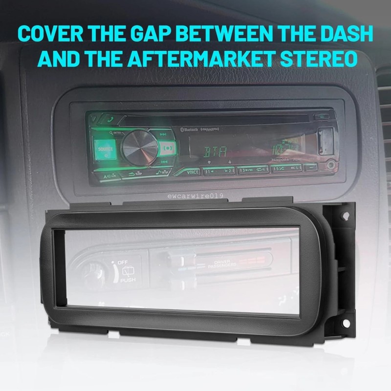 Red Wolf Single DIN Radio Dash Install Kit W/Wire Harness