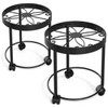 US Original Indoor Plant Stand with Wheels, (2 Sizes) Metal