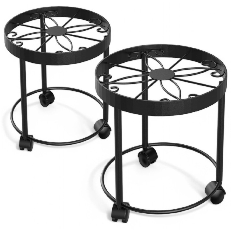 US Original Indoor Plant Stand with Wheels, (2 Sizes) Metal