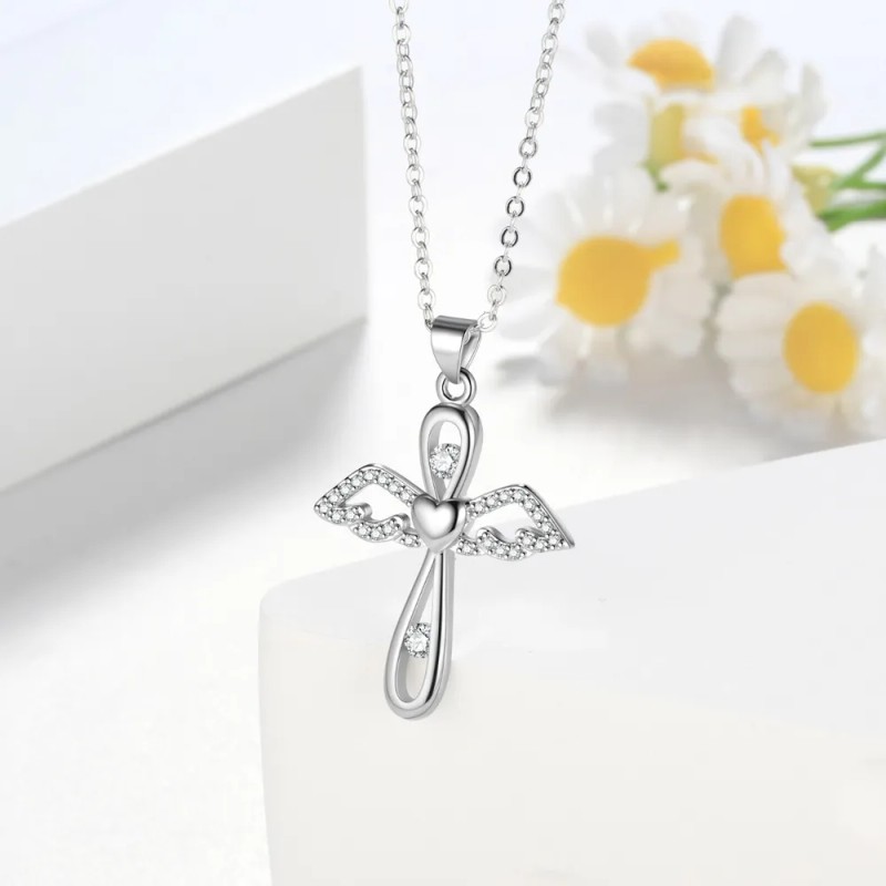 Angel Collar Colgante Plata De Ley 925 Mujer Mamá