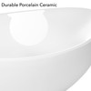Miligoré 23" x 15" Oval White Ceramic Vessel Sink -