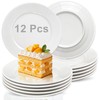 12 Pcs Ceramic Dinner Plates,6" White Small Round Dinner Plates