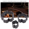 Cortador de troquel de cuero de flores de 3pcs, acero