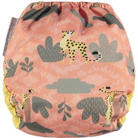 Close Pop-in Reusable Nappy Cover with Snap Fastener from Birth to Potty Cheetah Collection