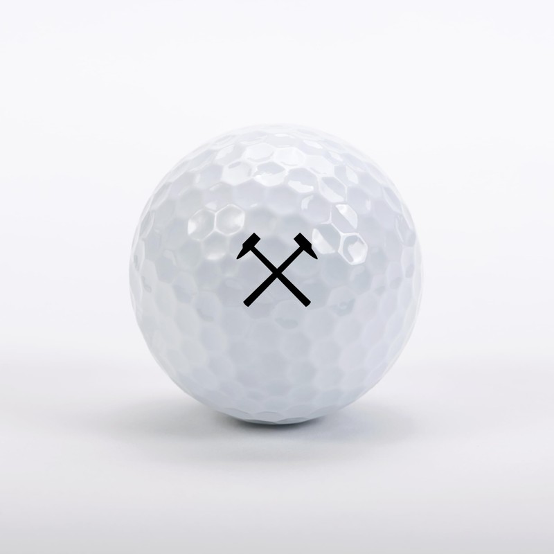 CaddyGolfStamps Hammers West Ham United Irons Football Design Golf Ball