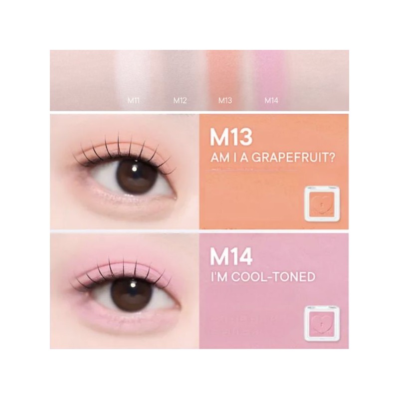 PERIPERA Heart Pocket Single Shadow 2color Set, Color1#$%Color2:M05 Spring Semester-M11