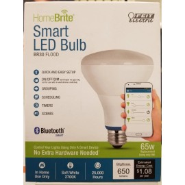 Feit Electric 9W Soft White LED BR30 Flood Bluetooth Smart Bulb Feit Elec