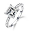MOOSEA Promise Rings for Couples, Moissanite Travel Rings for Women