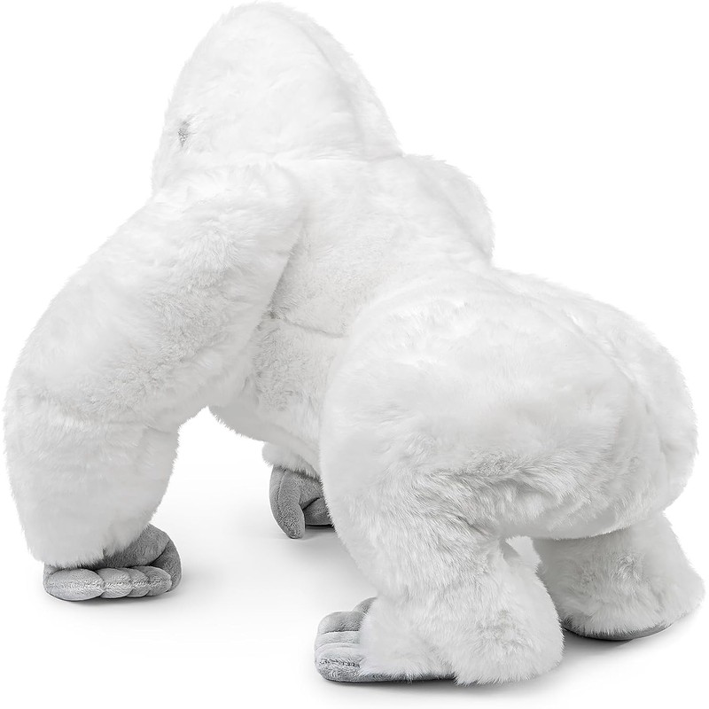 ZHONGXIN MADE Albino Gorilla Plush Toy, Realistic Albino Gorilla Stuffed