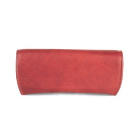 Jahn-Lederwaren Leather Glasses Case for Glasses Model BR-51407, red