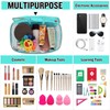 izuzta Bolsas de maquillaje transparentes con letras de chenilla, bolsa