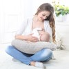LAT Nursing Pillow for Breastfeeding with Removable Minky Cover,Ergonomic Breast