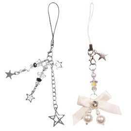 SGERUFZ Pack of 2 Cute Y2K Phone Charm Aesthetic Phone Magic Accessories Cute Phone Lanyard String for Bag Price Backpack Pendant Decor