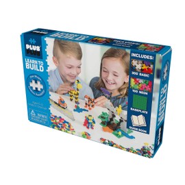 Plus-Plus - Learn to Build Basic Color Mix, 400 Piece - Construction Building STEM | STEAM Toy, Interlocking Mini Puzzle Blocks for Kids