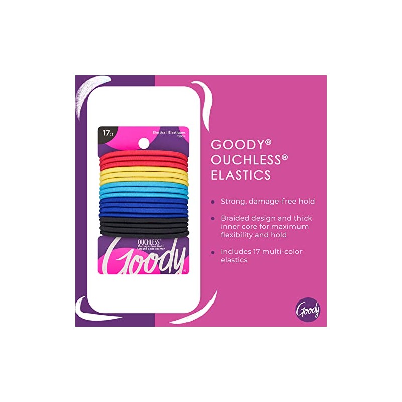 Goody Women's Ouchless 4 mm Elastics, Rio, 17 Count