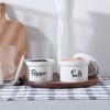 HAOTOP Salt and Pepper Bowls with Crystal Lid, 12.5 oz