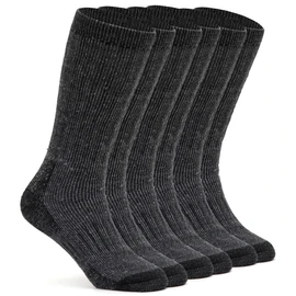Alvada Mens Merino Wool Crew Socks Thermal and Warm Socks for Winter Work Hiking Running 3 Pairs ML