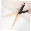 SAFIGLE 2Pcs Wooden Roll Hair Brush Blow Drying Static Hairbrush