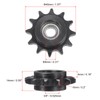 sourcing map Chain Idler Sprocket 8mm Bore, 12 Tooth Sprocket