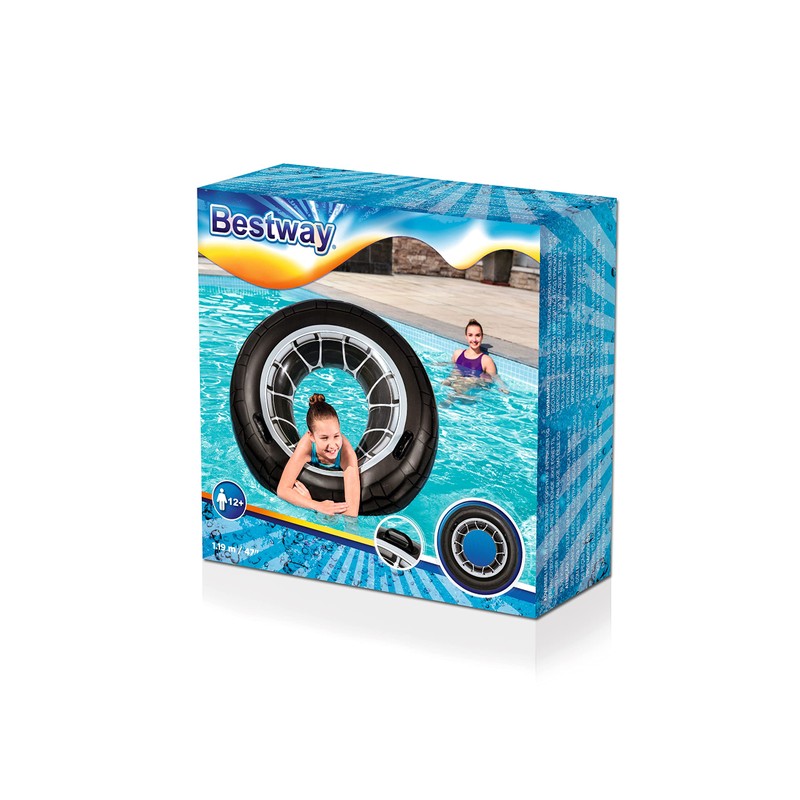 Bestway High Velocity Tyre Tube, 47" Inflatable Ring with Handles,