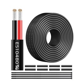 Hanbest 14 Gauge Wire 14/2 Wire 2 Conductor Electrical 14 AWG Wire 30FT 14Ga Wire Automotive Wire 12V Low Voltage Tinned Copper 2 Wire Cable for Automotive LED Strip Lamp Sprinkler Marine Wire 9.1M