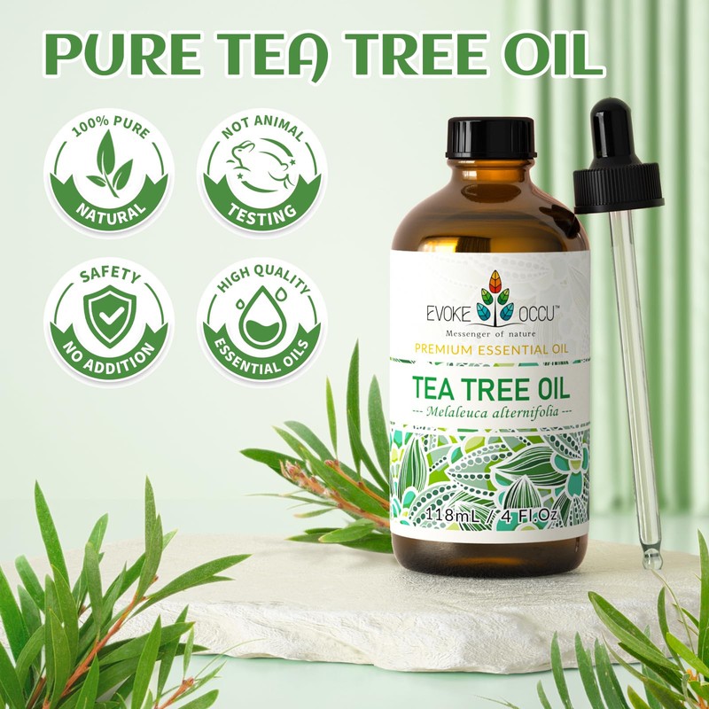 EVOKE OCCU 100% Pure Tea Tree Oil, for Skin, Face,